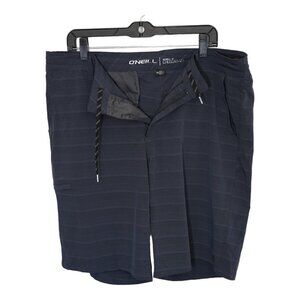 O’Neill Hybrid Short Mens Size 38 Blue Stripe Stretch Quick-Drying 1271222